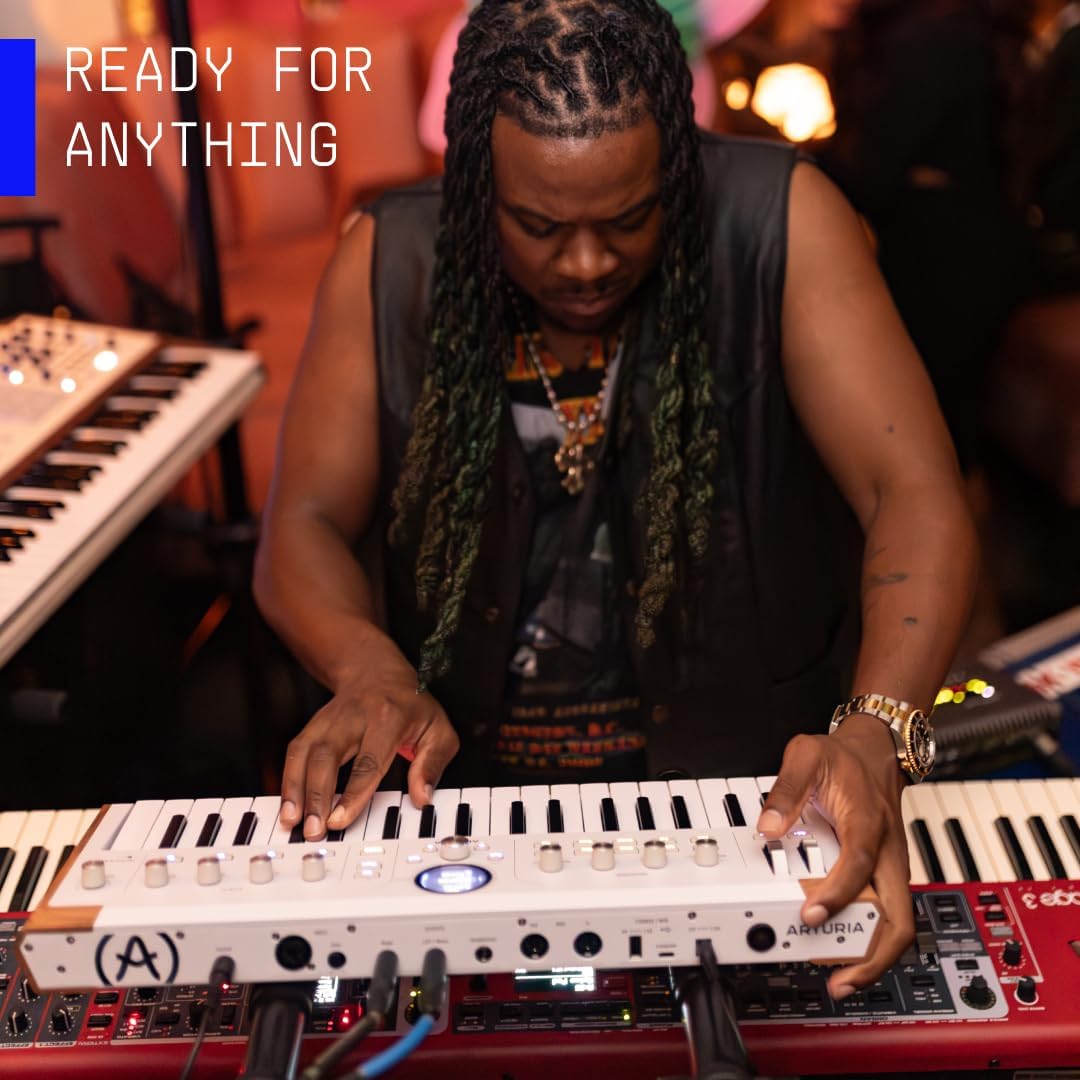 Arturia AstroLab 37-Key, Velocity-Sensitive Slim-key keybed with Aftertouch, Streamlined and Intuitive Interface, USBC/USB (White)