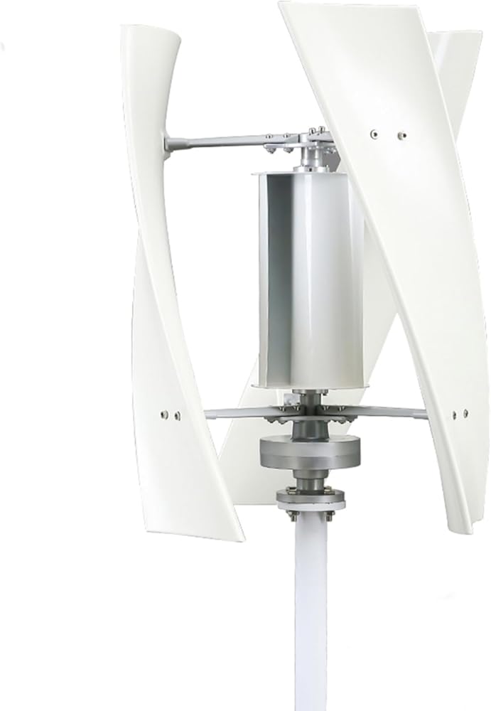 10000W Wind Turbine Generator Kit, AC 12V 24V 48V 220V Windmill Free Energy Wind Turbine Generator for Wind and Solar Power Generation Systems (White)