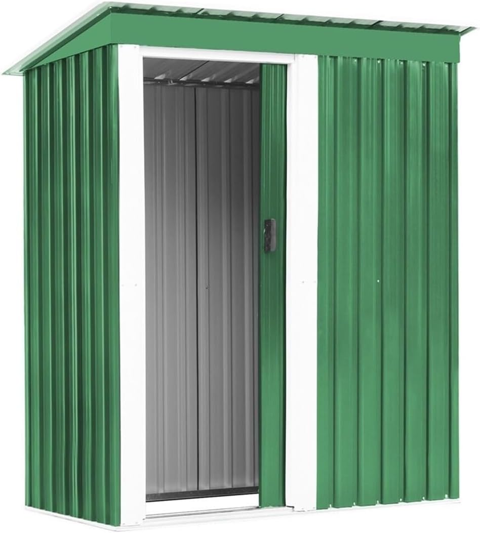 Garden Sheds Garden Tool Shed Outdoor Metal Storage Shed with Lockable Door for Backyard Green Shed Garden Storage House Outdoor Storage Sheds
