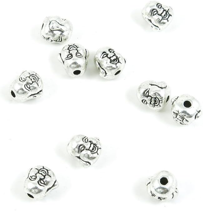 570 Pieces Antique Silver Tone Jewelry Making Charms Findings Fashion Wholesale Supplies Pendant Lots Bulk Supply SC2480 Maitreya Buddha Loose Beads