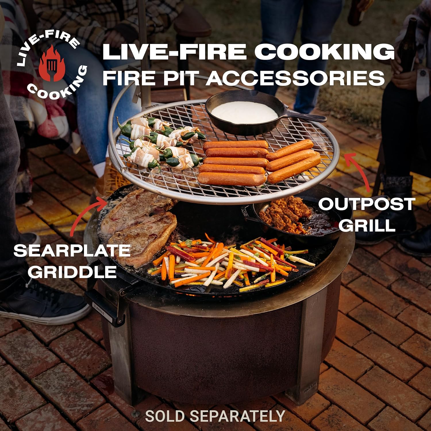 Breeo Smokeless Fire Pit (X Series 24, Corten Steel) | 27.5 inch Smokeless Firepit for Outside | 62 Pounds | Ideal for Families, Gifts for Dad | Compatible with Wide Range of Breeo Accessories