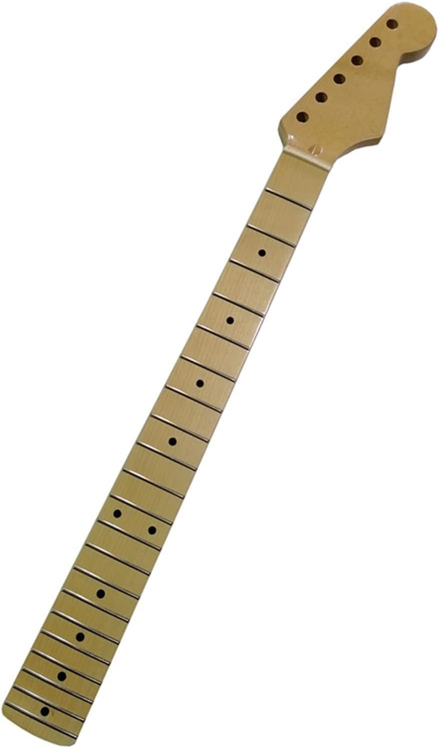 21 Frets Wood Color Maple Electric Guitar Neck Maple Fretboard Inlay Dots Guitar Accessories Unfinished Guitar Neck