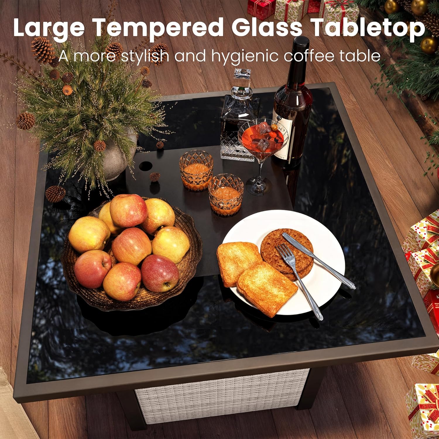 Propane Fire Pit Table, Outdoor Fire Pit Table, 28