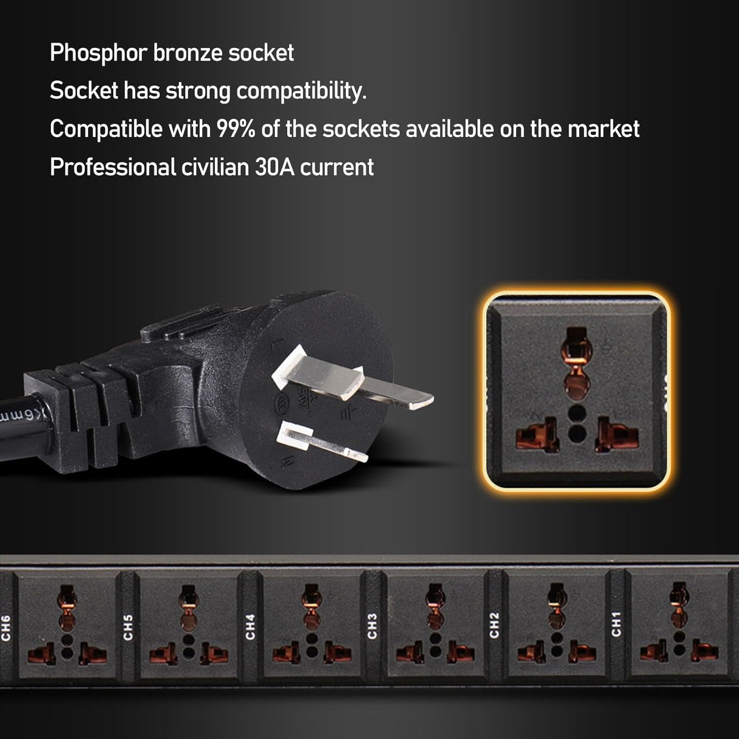 Tangxi 10 Outlet Power Sequencer, High Power Audio Equipment Controller with Digital Voltage Display, for Stage Amplifier Studio PA System (US Plug)