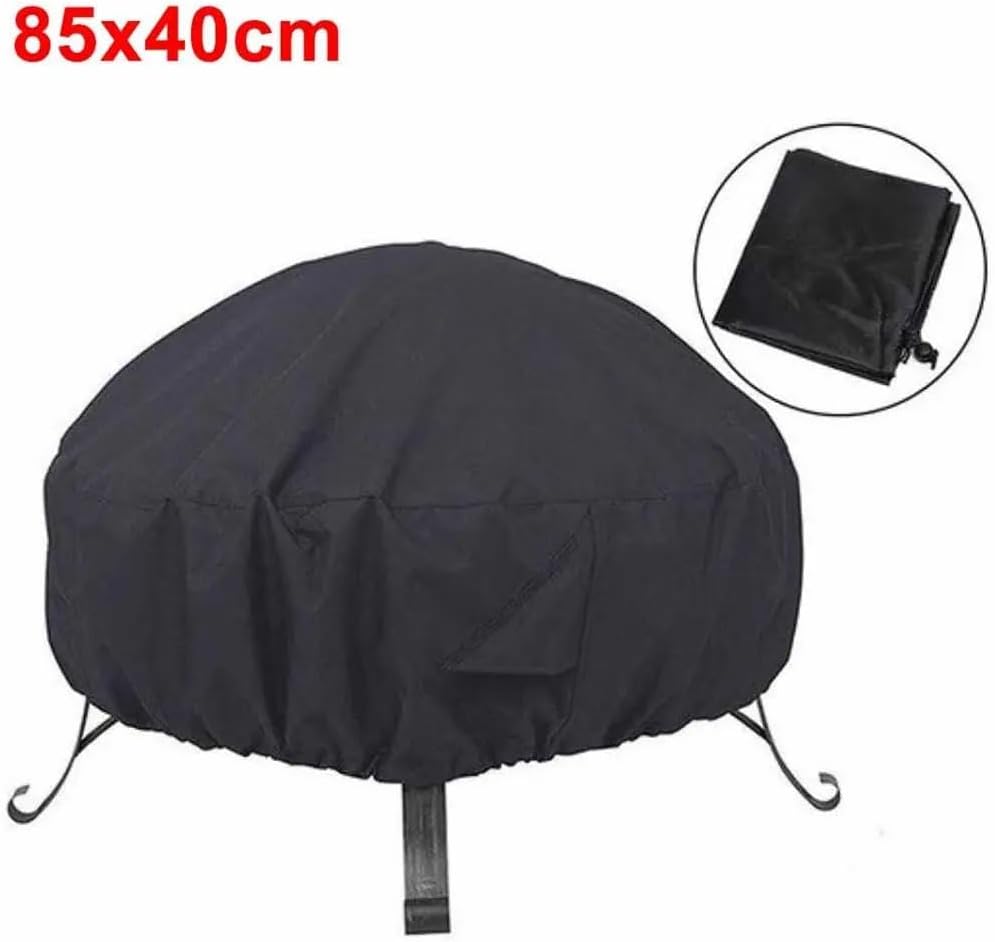 Pool Accessories Pool Cover Fire Pit Cover Outdoor Water-Resistant Fire Pit Stove Anti-dust Cover with Two Handles BBQ Cooking Garden