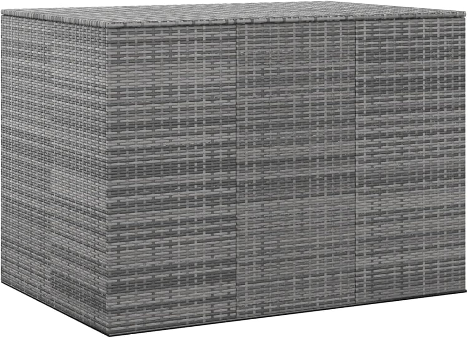 Garden Storage Box in PE Rattan 145 x 100 x 103 cm, Grey, Furniture, Chests and Chests for Outdoors, Garden Tool Holder, Outdoor Pouf, Outdoor Storage Box