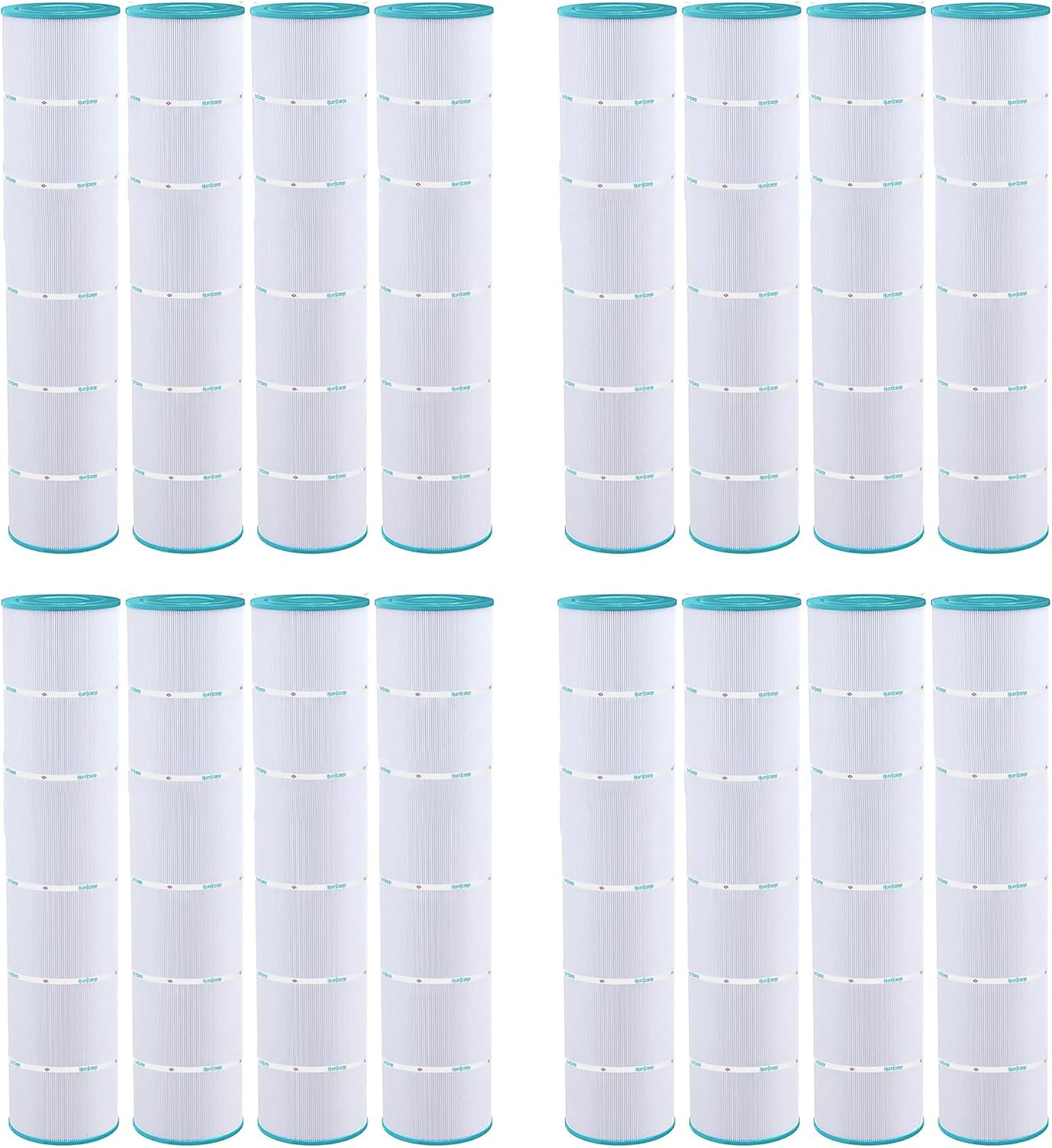 Hurricane Filters 16 Pack HF7482-04 Advanced Pool Filter Cartridge - Replacement for PJAN145, Unicel C-7482, Filbur FC-0820, Jandy Industries CL580, CV580