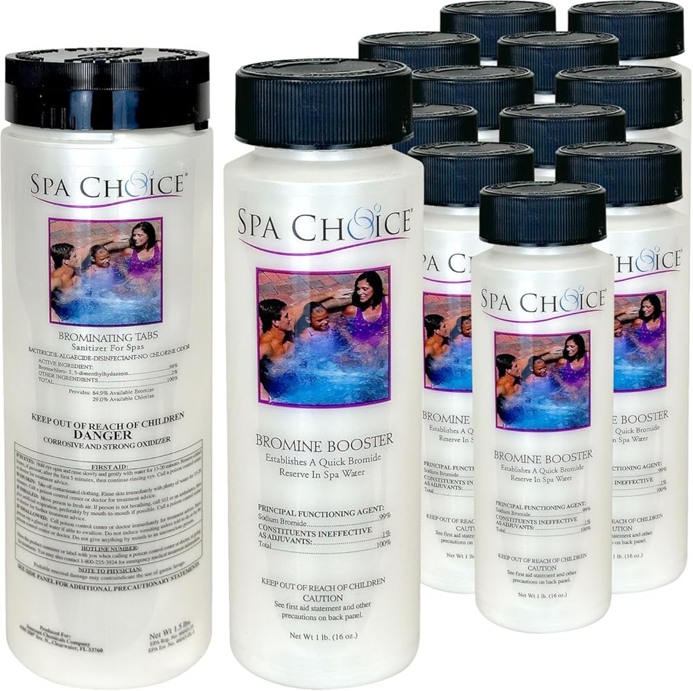 SpaChoice 472-3-5021-12 Sodium Bromide for Hot Tub, 1-Pound, 12-Pack, with 1.5-Pounds Bromine Tabs
