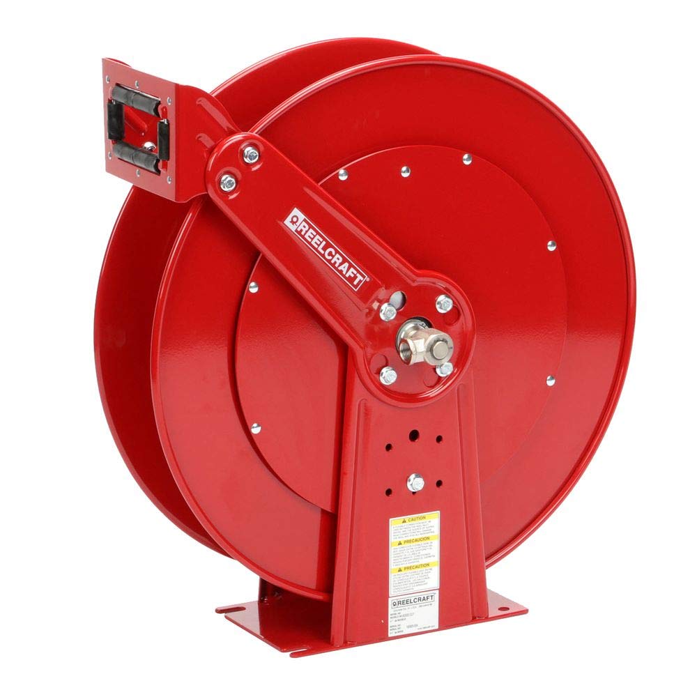 Reelcraft 83000 OMP Heavy Duty Dual Pedestal Hose Reel, 50' Oil Hose Not Included