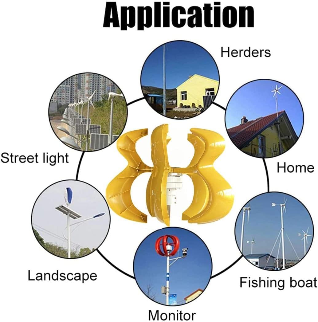 LiuSj JUnSt 9000W Vertical Wind Power Turbine Generator, with Control Panel Use Start +Magnetic Levitation Axis Wind Turbine Generator Power for Outdoor Garden