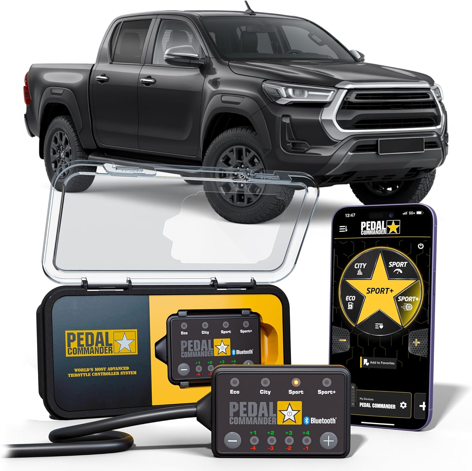 PEDAL COMMANDER for Toyota Hilux 2016-2025 Throttle Response Controller Fits: 8th Gen, Invincible X, Revo, Prerunner, Rocco, GR, Toyota Hilux Accessories