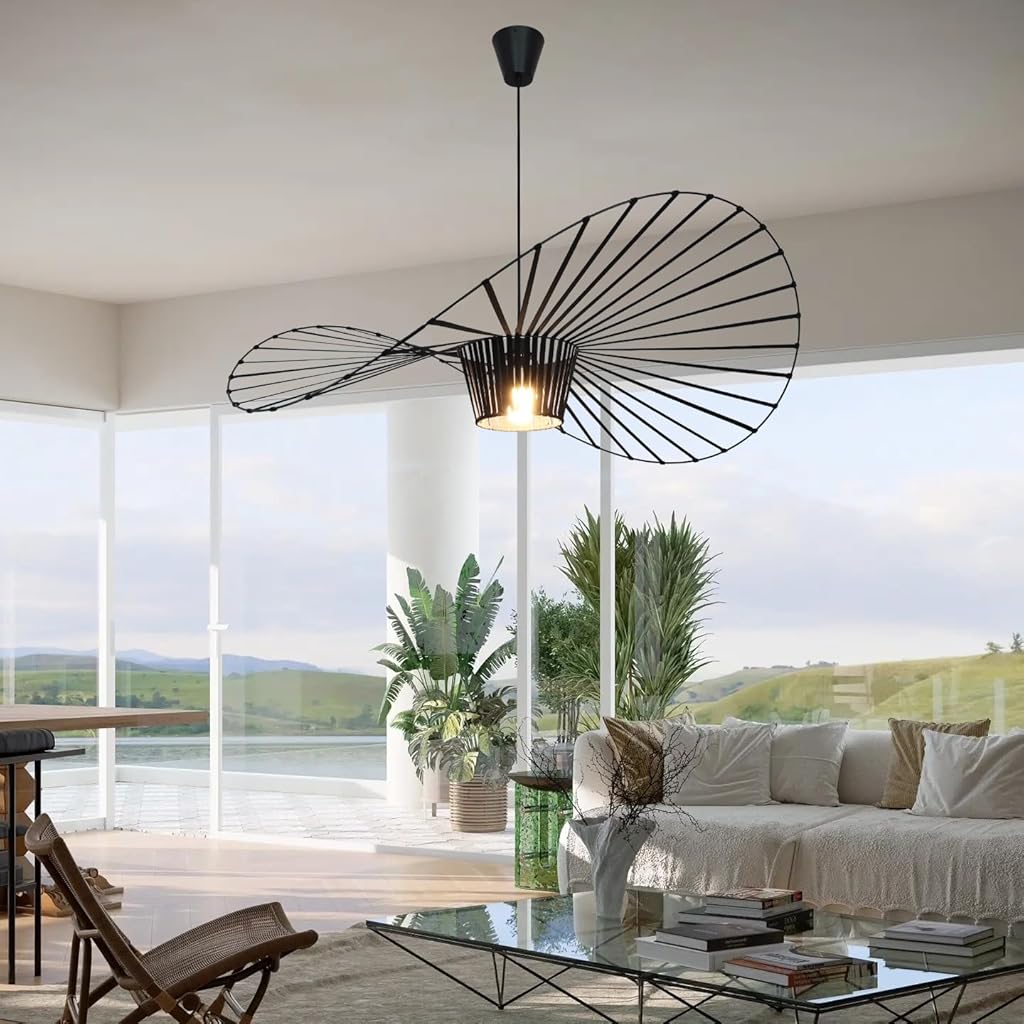 Modern Black Woven Chandelier, 39.37