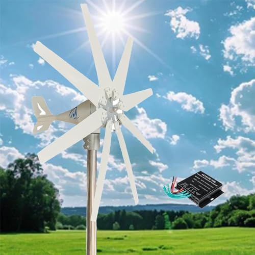 14000W Wind Turbine Generator Kit - 12V/24V/48V, 8 Blades & Charge Controller, Perfect for Home, Marine & Hybrid Solar Systems - Efficient Renewable Energy Solution