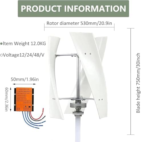 2000W Wind Turbine Generator, 3-Blade Eco-Friendly Home Power Solution for Street Lighting, Universal Hybrid Controller, Renewable Energy Source