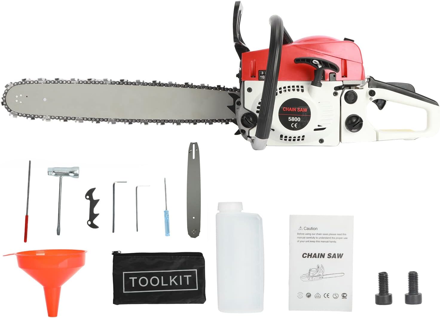 58CC Gas Powered Chain Saw, 20 Inches Cordless Chain Saw for Wood Cutting and Tree Trimming