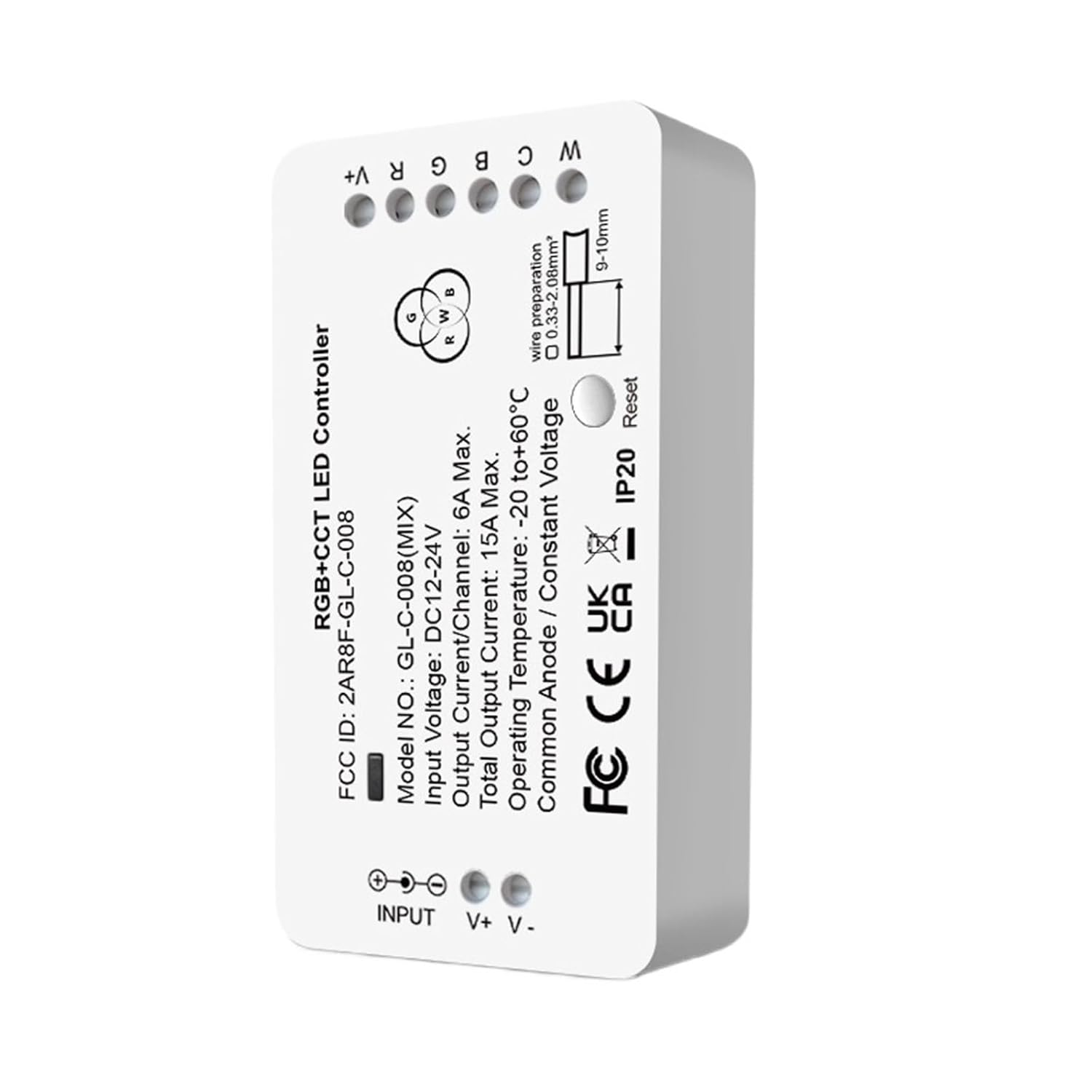 3.0 DC12-24V RGB+CCT RGBW WWCW LED Light Strip Controller(4PCS)