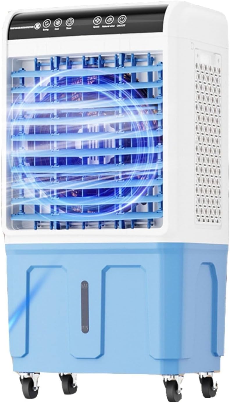 Portable Air Conditioner with 20/30/40L Water Tank, 3-Speed Fan, 36dB Quiet Operation, 120° Oscillation, No Hose Needed, for Room, Office, Camping(90CM)
