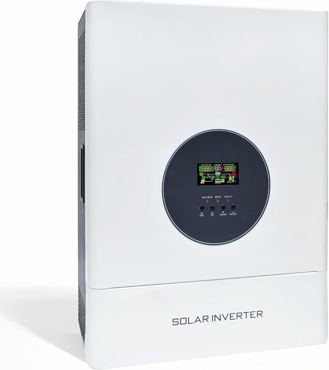 5000W Split Phase Hybrid Solar Inverter 48VAC to 110V/220VAC, Built-in 120A MPPT Solar Charge Controller, Max.PV Input 6400W, 150VDC, 60A, Work w/ 48V Lead Acid/Lithium Batteries, for Home,RV,Truck