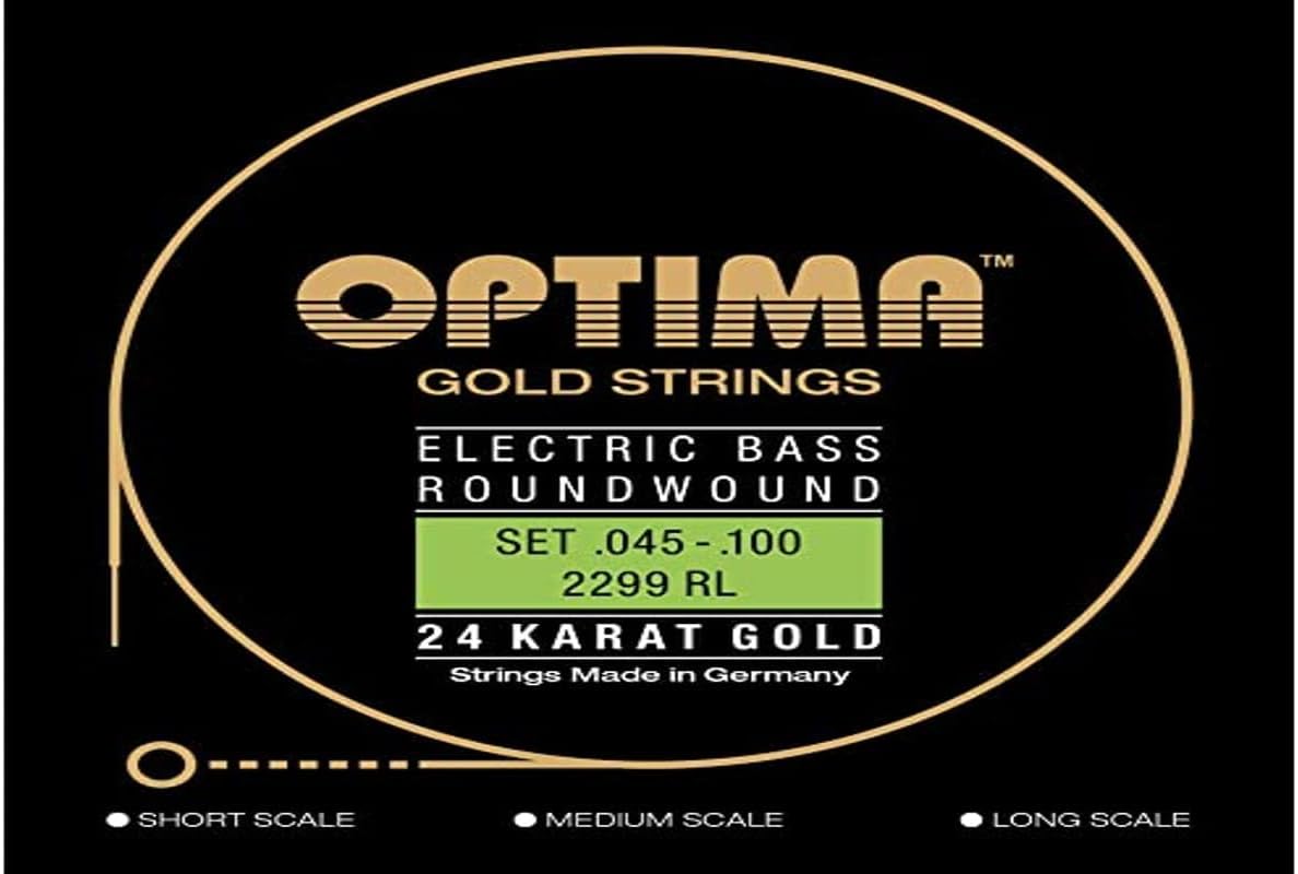 Optima Electric Bass Strings Gold Strings Round Wound Set 4-string reg-light 2299L