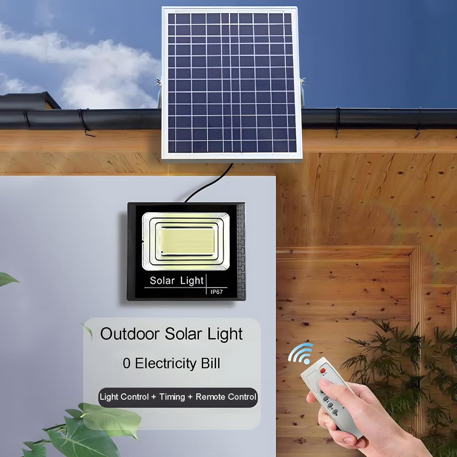 DuBom 100W-800W Solar Flood Light Outdoor Remote, 6000K Bright LED, IP67 Waterproof Solar Power Security Light Auto On/Off Dusk to Dawn for Yard, Gazebo, Shed, Barn, Porch, Patio, Garage, Garden,400w