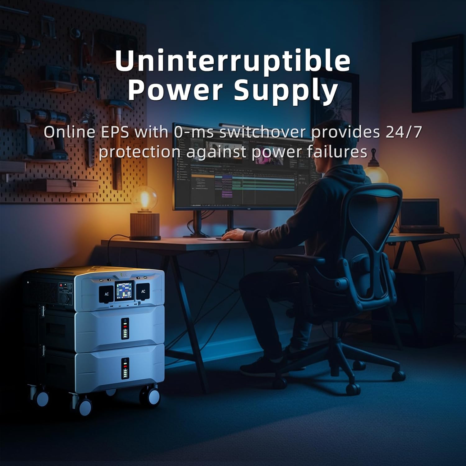 IEE SP5000 Portable Power Station & Solar Generator with 3×200W Panels Included,5000W (Peak 9000W) 5120Wh EV-Grade LFP Batteries,120/240V Dual Voltage,3500W 1.6H Fast Charge,APP&EPS for Home Backup.