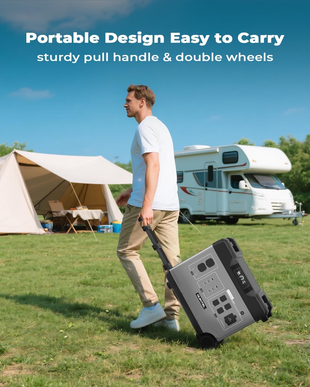 OUKITEL (2025 New) Power Station P5000 Pro With 2 * 400W Solar Panel, 5x3600W AC Output (6000W Surge),5120Wh Large Capacity Solar Generator,1000W MPPT Solar for Emergency, Home Backup, Camping