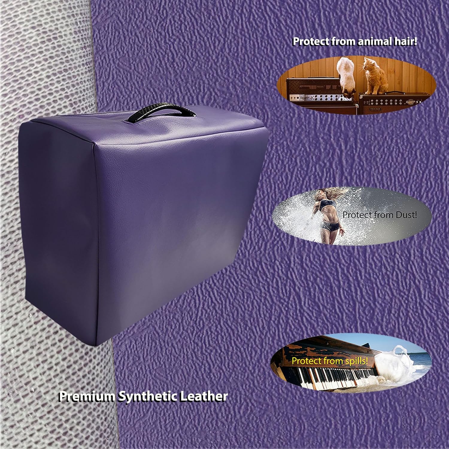 DCFY! Cover for Blackstar HT 212VOC(MkII) Guitar Amplifiers | Ultimate Amp Protection Made in the U.S.A. | DCFY-Purple | Premium Synthetic Leather