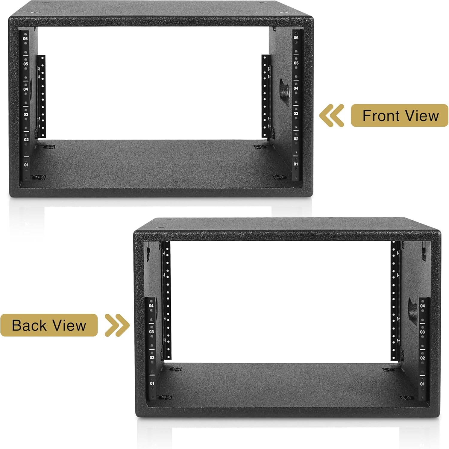 Sound Town 6U Studio Rack with 6-Space, Heavy-Duty 0.7