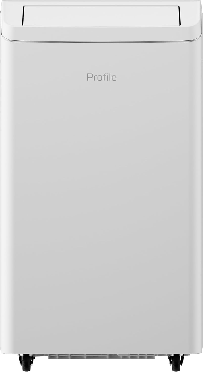 GE Profile 12,000 BTU Dual-Hose, Inverter Heat/Cool Portable AC for Rooms up to 550 sq ft., Wi-Fi Enabled, 3-in-1 with Dehumidify, Fan, & Auto Evaporation, Included Window Installation Kit, White