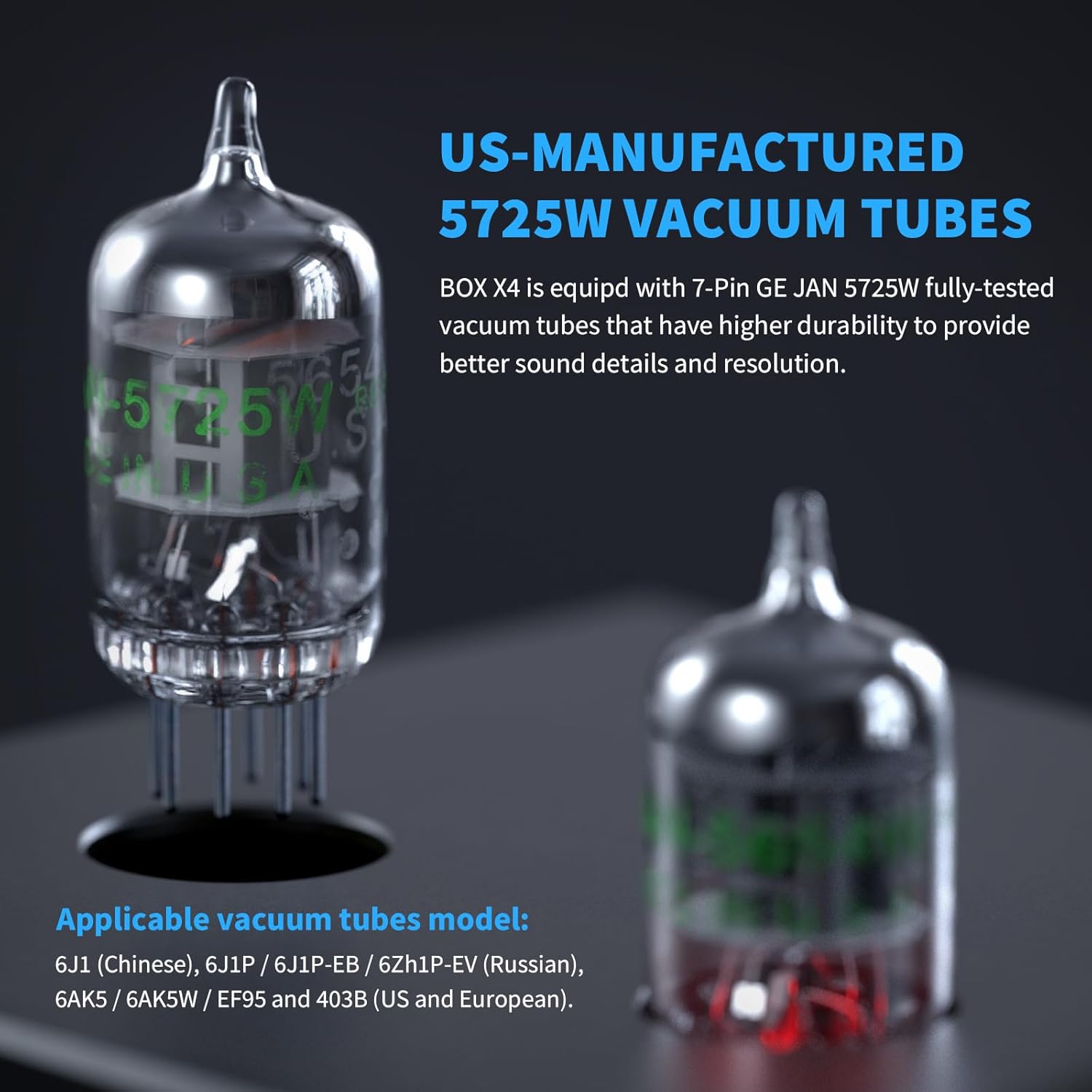 Fosi Audio Box X4 Phono Preamp with JAN 5725W Vacuum Tubes for MM Turntable Phonograph Record Player with Volume Bass Treble Control