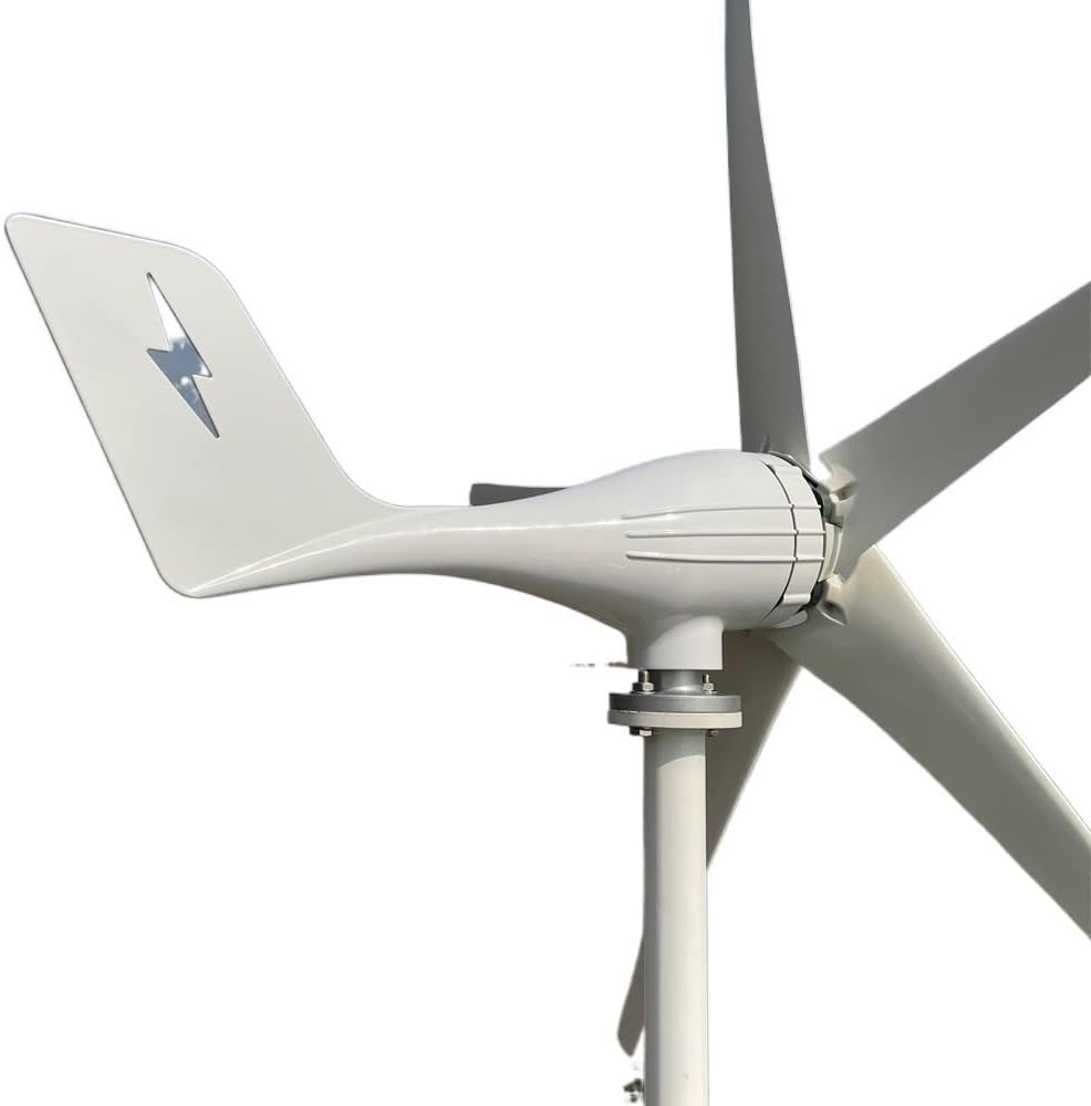 Wind Turbine Generator Kit, 3000w 5 Blades Free Energy Wind Energy HIGH Efficient 12v 24v Wind Turbine Generator With MPPT Controller Wind System for Hybrid Solar Wind System(Mppt controller,12V_3KW 5