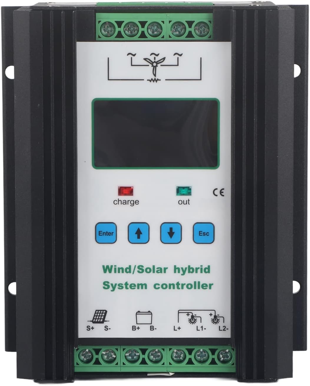 Wind and Solar Energy Hybrid Controller, Digital Intelligent Control, Boost Charging Regulator, LCD Display, 400W Photovoltaic Power, 800W Wind Power - Stable Performance,