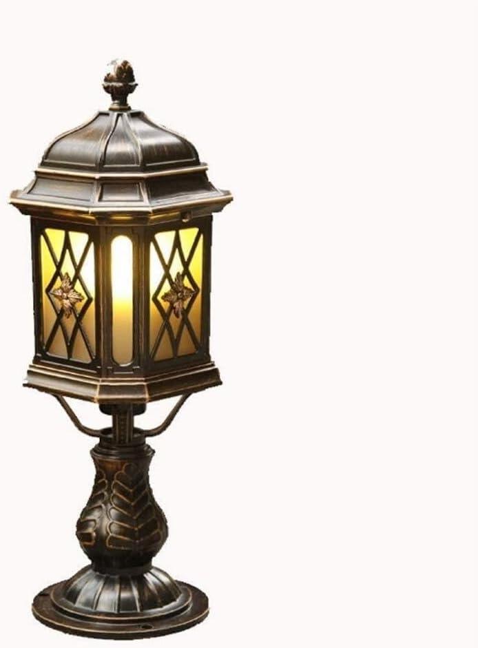 European-Style Outdoor Column Headlight, Waterproof Aluminum Alloy Villa Courtyard Light, Retro Industrial Design, Garden Gate Lighting