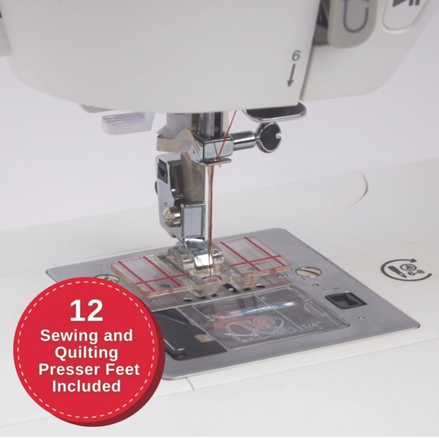 SINGER C7290Q Computerized Sewing & Quilting Machine with Extension Table, 12 Presser Feet & Accessories|417 Stitch Applications, 1-step Buttonhole Styles, Alphabet, LCD & Built-in Needle Threader