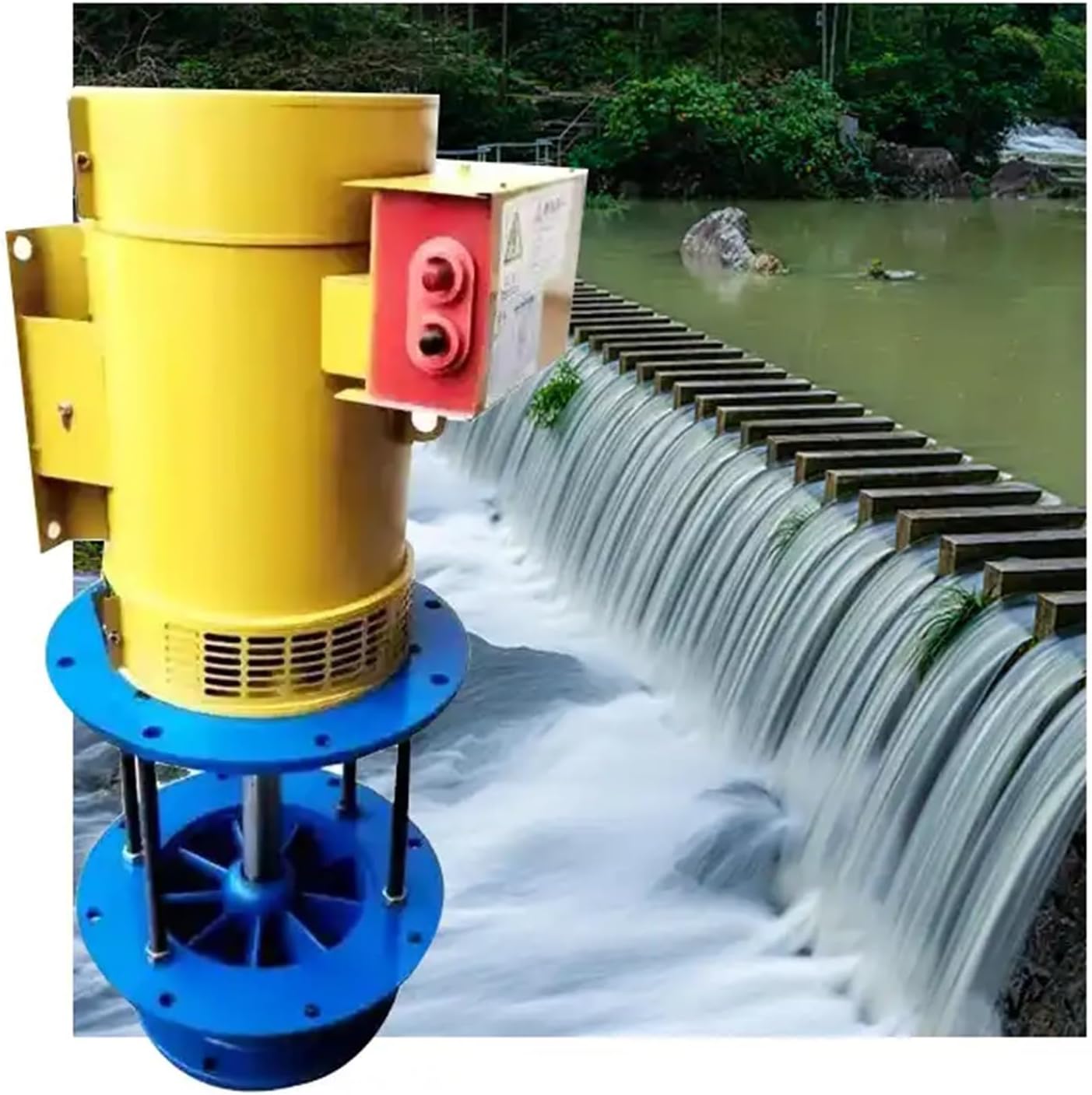 5KW/10KW 3m Water Head, Axial Flow Excitation Hydroelectric Generator, All Copper Wire, Sufficient Power, Automatic Voltage Stabilization (Color : 5KW)