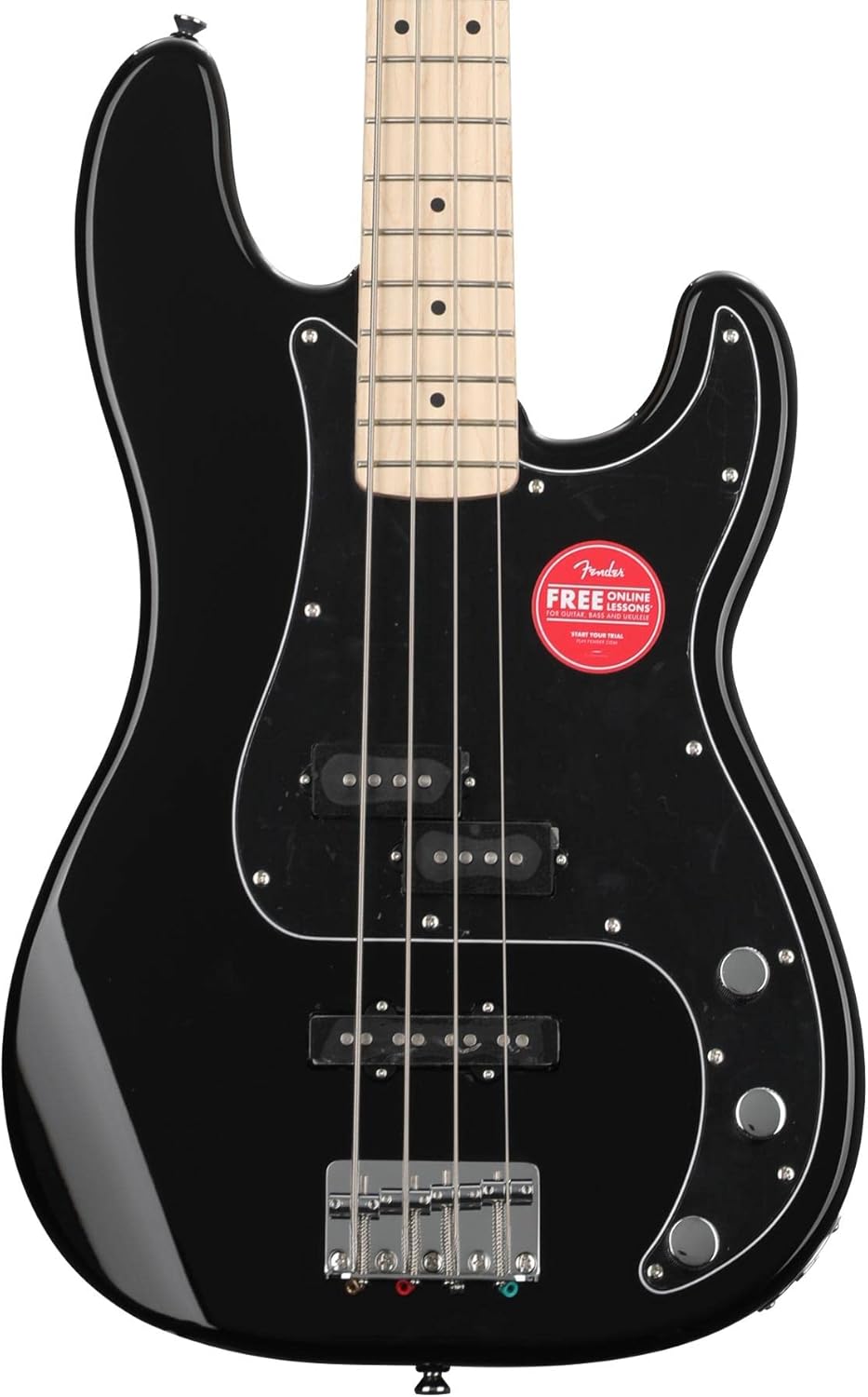 Squier Affinity Series Precision Bass, Black, Maple Fingerboard