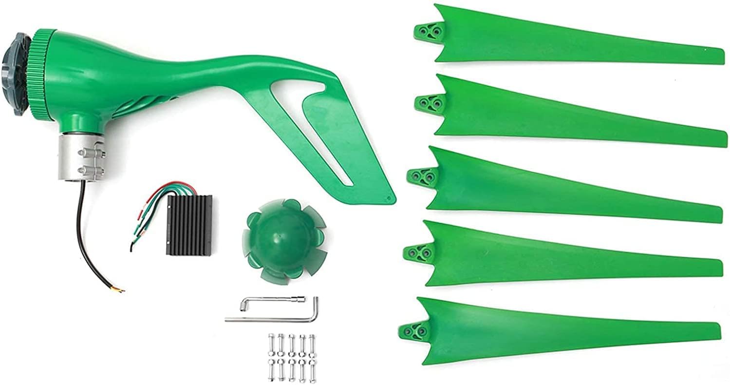 5 Blades Wind Turbines Generator, Horizontal Wind Generator with Charge Controller Windmill Energy Turbines Charge 12V/24V