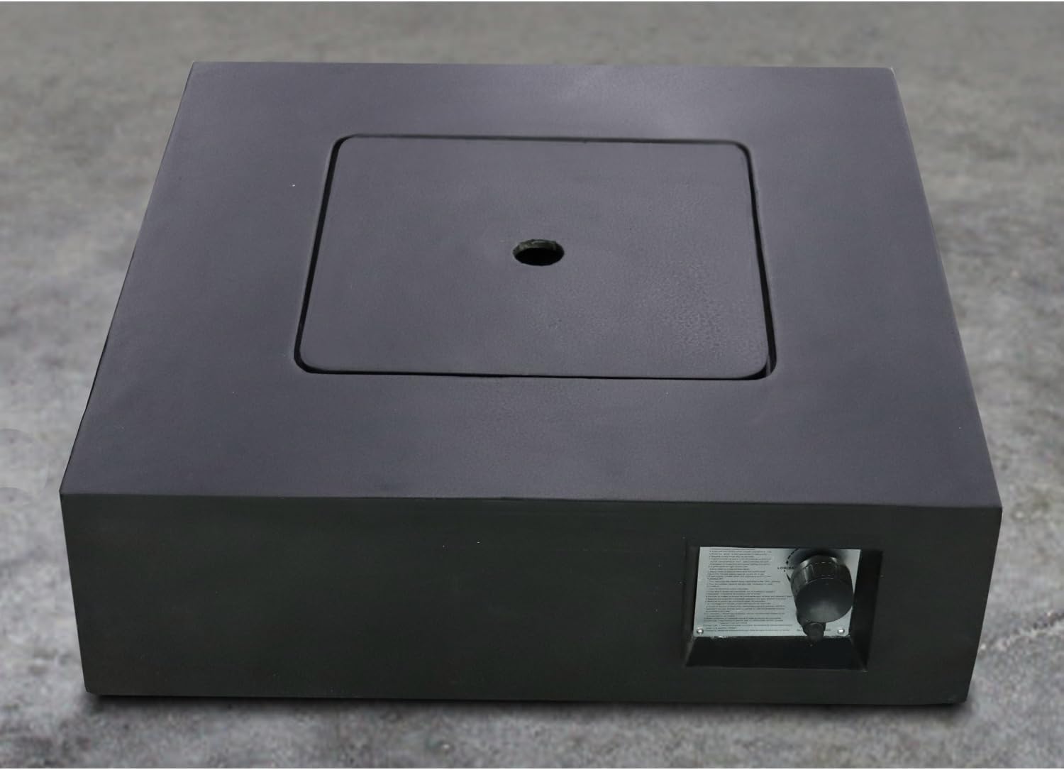 Penau Fiber Reinforced Concrete Fire Pit Table with Propane/Natural Gas, 40,000 BTU, Modern Charcoal Design, Weather-Durable, No Assembly Required