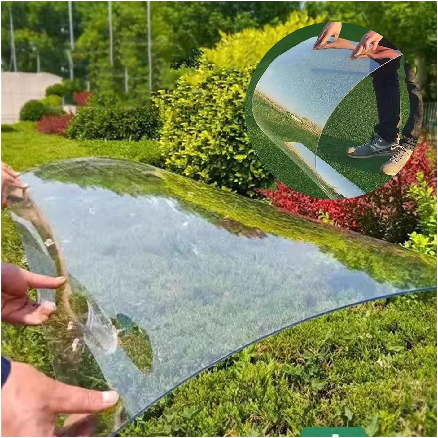 Polycarbonate Sheet, 1.5mm Pc Endurance Board Outdoor Daylighting Board, Impact/UV Resistance Protection All-Weather Panels, Outdoor Garden Greenhouse Canopy Covering(1.56x9M/61.43x354.42in)