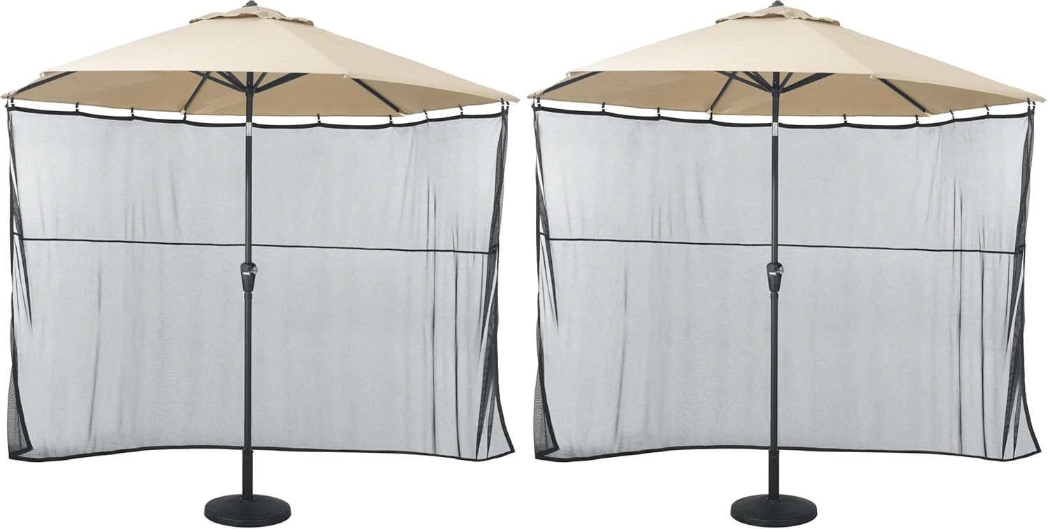 Classic Accessories Water-Resistant 68 Inch Universal Patio Umbrella Shade Screen, Patio Furniture Covers (Pack of 2)