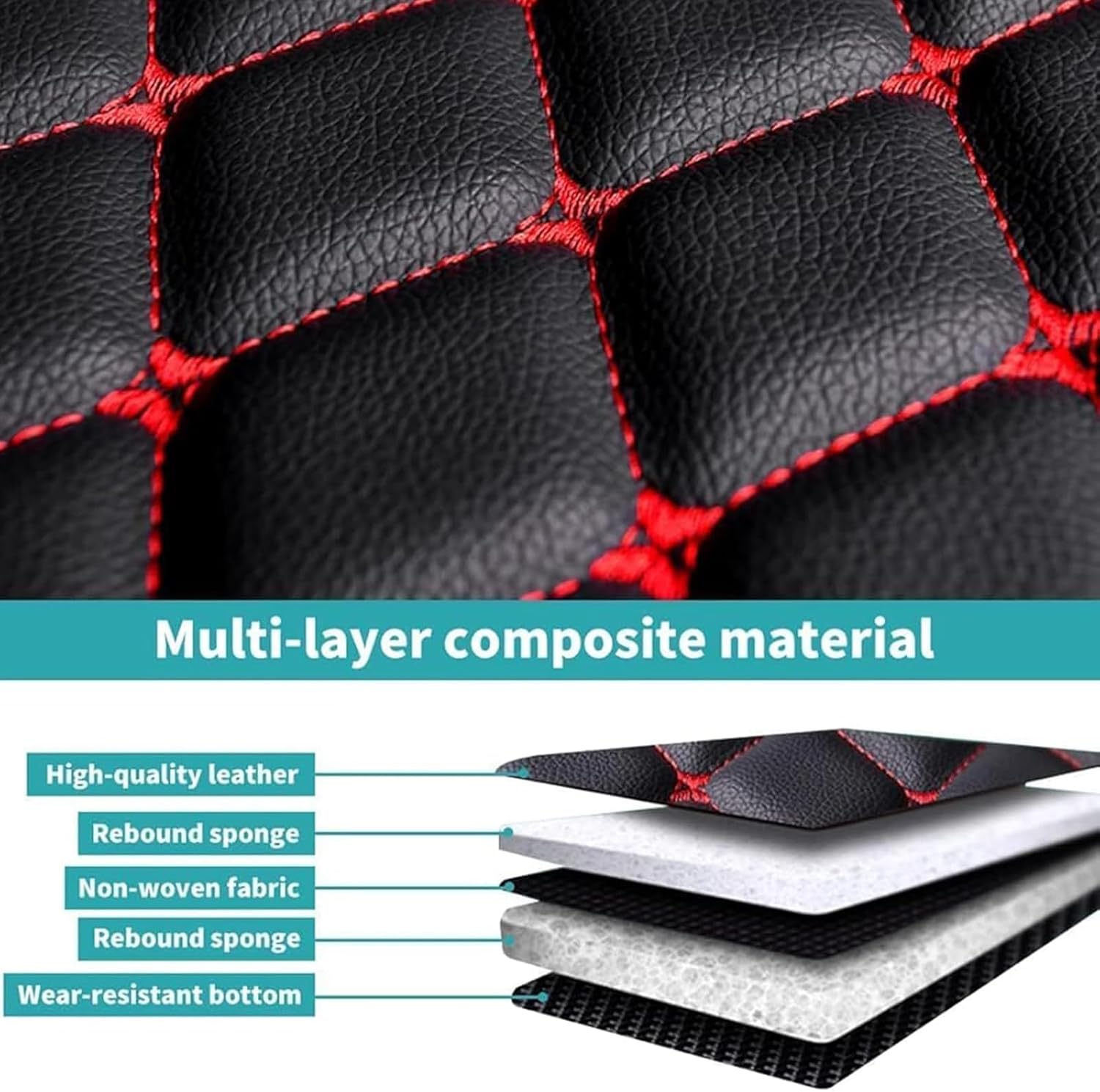 4 Pcs Leather Car Floor Mats for BMW i8 2014 2015 2016 2017 2018-2020, Custom Front Rear Row Foot Pads Liners Waterproof Anti-Slip Carpet Protection Interior Accessories,C/Black-Beige