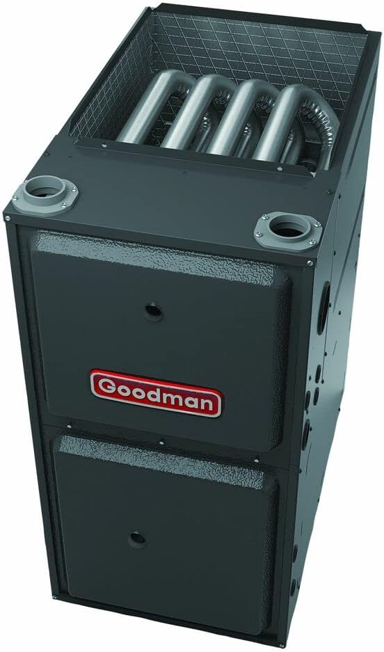 Goodman 96% AFUE, 60,000 BTU/h Capacity, Upflow/Horizontal Configuration, Single-Stage Natural Gas Furnace with Nine-Speed ECM Blower Motor GM9S960603BN - Includes Thermostat