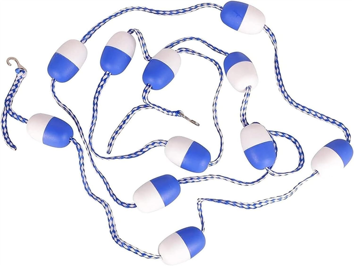 Pool Safety Rope, 15M/49.2FT Pool Rope Swimming Pool Safety Rope and Float Kit Easy to Identify Deep Water Cordon Line for Waterway/Shoal/Lake/Fishing Sites/Marine