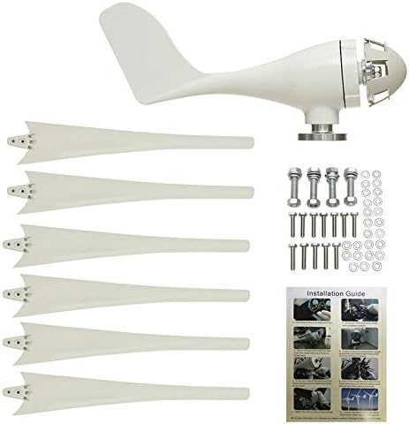 6000W 12V/24V/48V 6 Blades Horizontal Wind Generator Wind Turbines Generator Windmill Energy Turbines Charge for Home Camping,48V