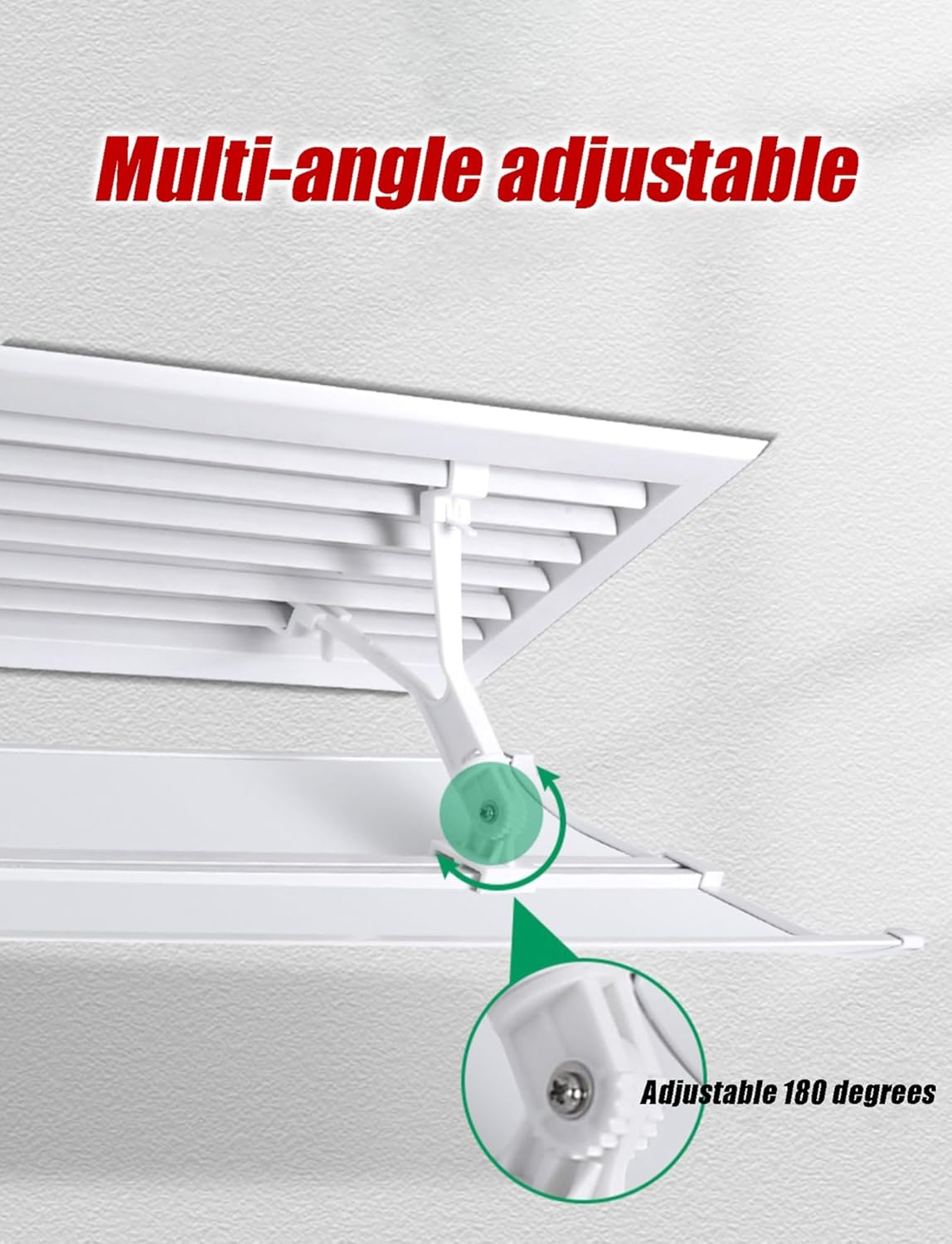 Air Conditioner Flow Deflector Central AC Vent Cover, Adjustable Outlet Air Wing Air Diverter Cover, Prevent Direct Blowing Baffle, for Vents/AC/Ceiling Registers
