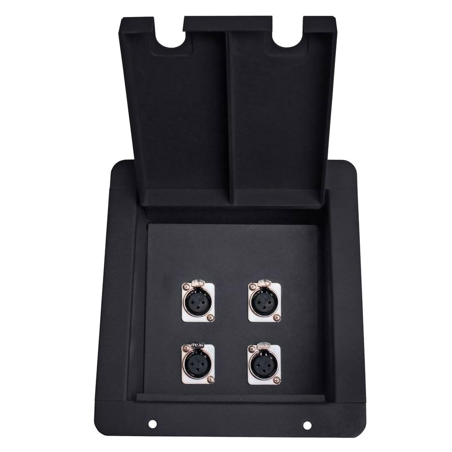 Recessed Floor Stage Box with 4 XLR Female to Male Passthrough Jacks