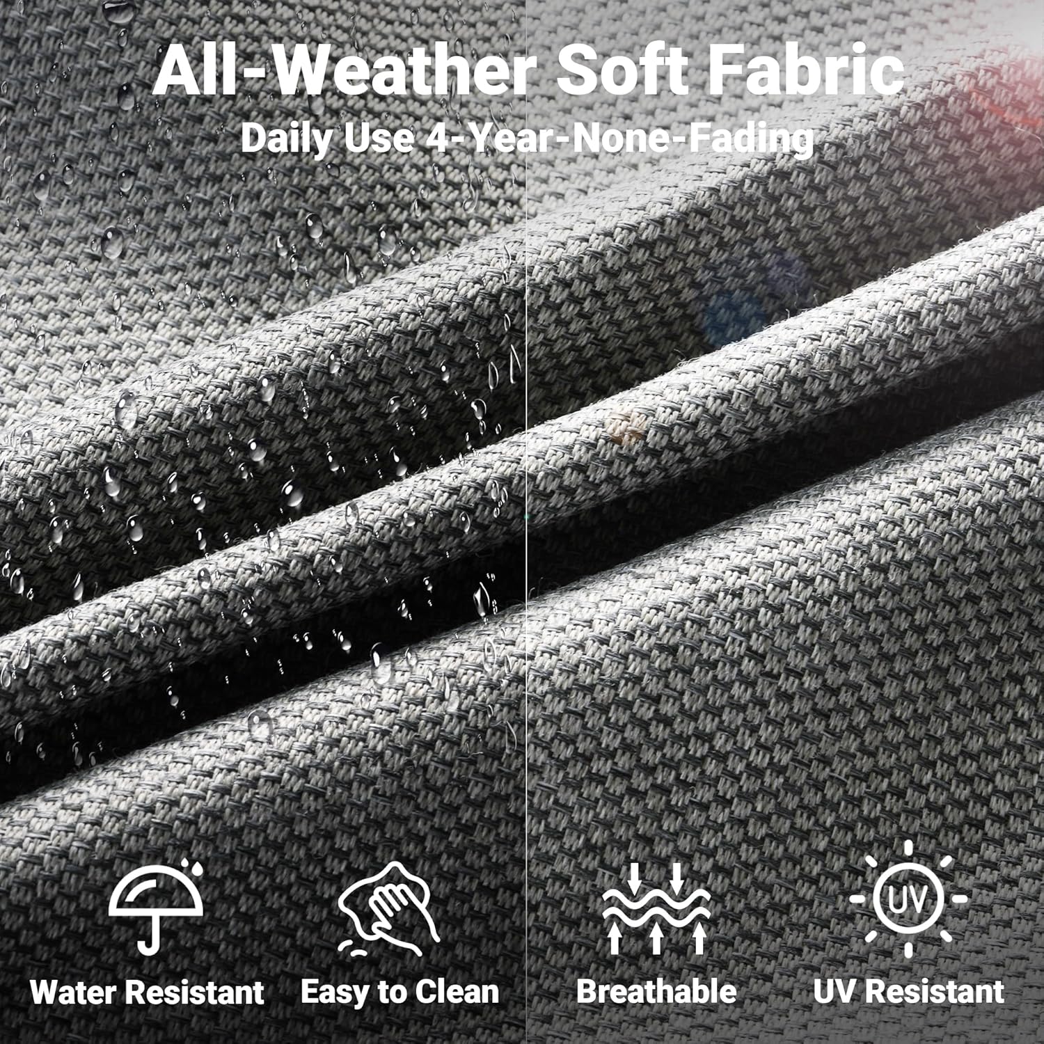 ovios 4 Pieces Patio Furniture Set with 30