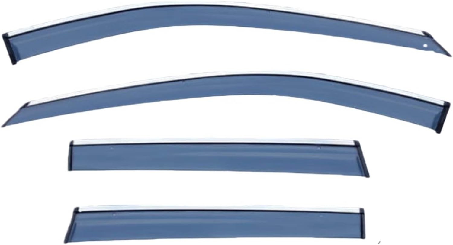 Window Deflectors for Peugeot 2008 MK1-A94 2014-2019, Sun Rain Guard Window Visors Vent Shades with Bright Stripes Car Accessories