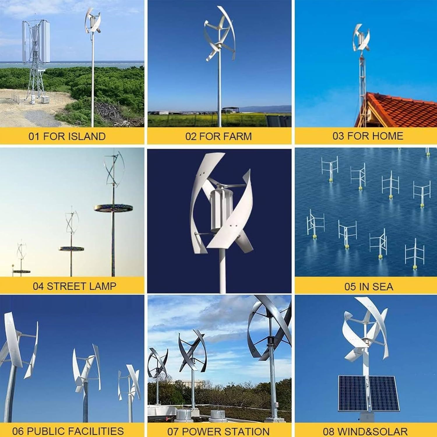6000W Wind Turbine Generator,12V 24V 48V 220V Wind Turbine Kit,3-Blade Wind Power Generator with MPPT Controller,Suitable for Home,Farm,RVs,Boats 12V