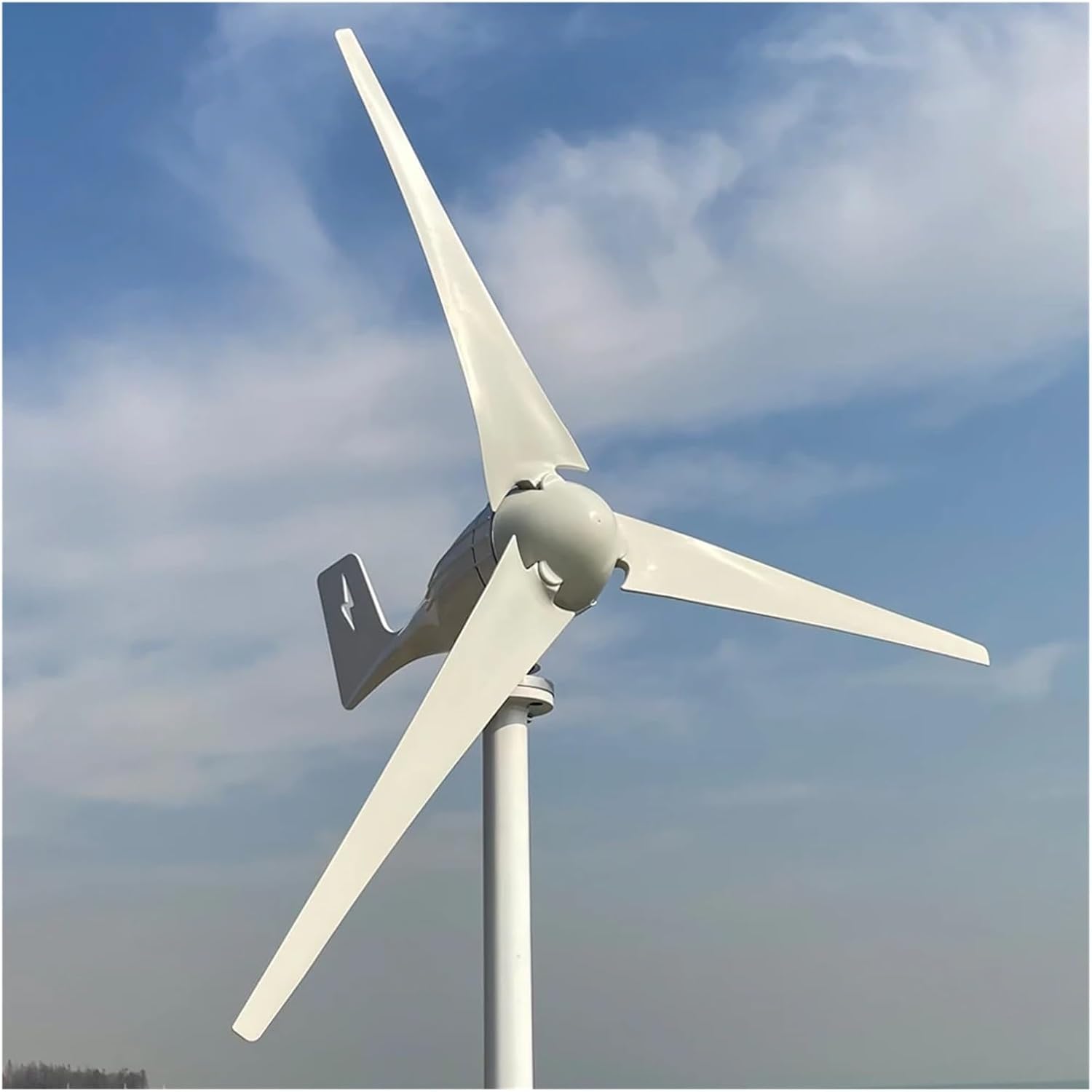 Horizontal Axis 3000W 3/5 Blades Windmill 12V 24V 48V Wind Power Small Wind Turbine Generator MPPT Controller for Home Use Low Starting Speed for Home(12V,3000W 3blades)